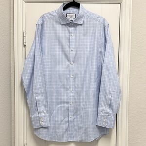 Charles Tyrwhitt Slim Fit Light Blue Windowpane Dress Shirt